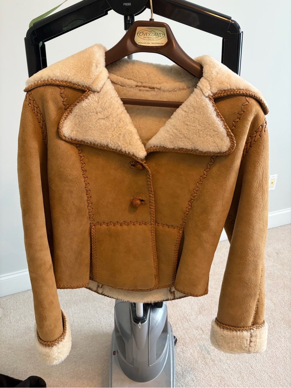 Women's Camel Teddy Shearling Jacket